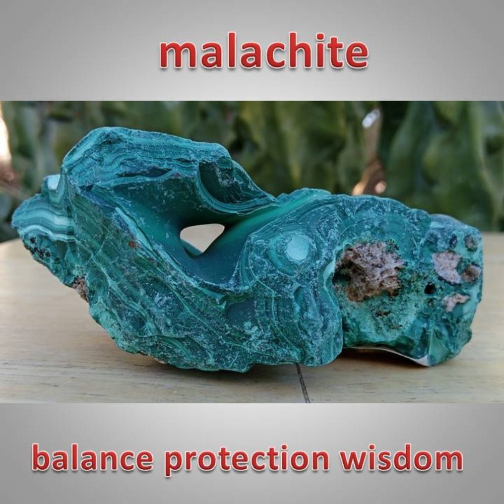 MALACHITE from CONGO raw crystal stone mineral chunk 01 PEACE chakra balance